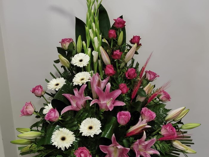 Centro suelo decorativo rosa 