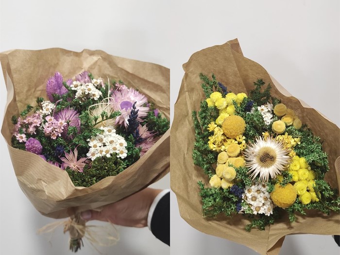 Ramillete de flores preservadas 